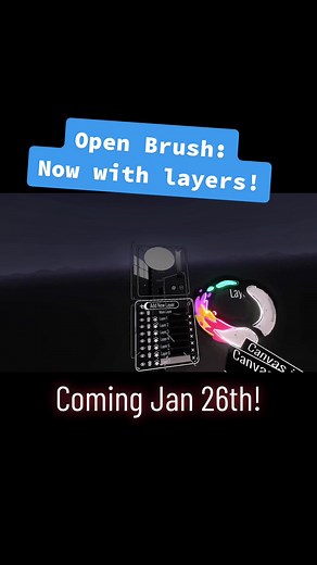 Layers support is coming! Open Brush is a VR painting app available for free! Our newest update coming Jan 26th features mixed reality passthrough and a whole lot more! #virtualreality #vr #pico #metaquest #metaquest2 #metaquestpro #ar #mr #mixedreality #painting #tiltbrush #tiltbrushart #openbrush #openbrushvr #tiltbrushvr #openbrushart #fyp #foryoupage #foryou