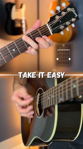 330K views · 2.8K reactions | take it easy (eagles) guitar tutorial #guitarlesson #eagles #acousticguitar | Guitar Coaching Online | Facebook
