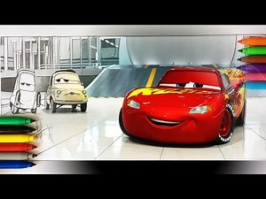Cars 3 - Lightning McQueen with Guido and Luigi - Coloring Pages For Kids With Color & Kids TV