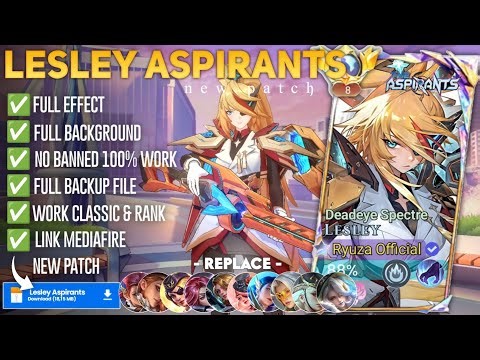 Script Skin Lesley Aspirant - Deadeye Spectre No Password | Full Effect Voice | Patch Terbaru