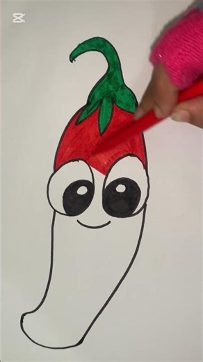 Red chilli drawing #shorts #shortvideo
