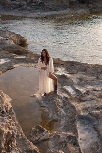 Linen Open-back Dress – Long Sleeve Boho Resort Wear - Etsy