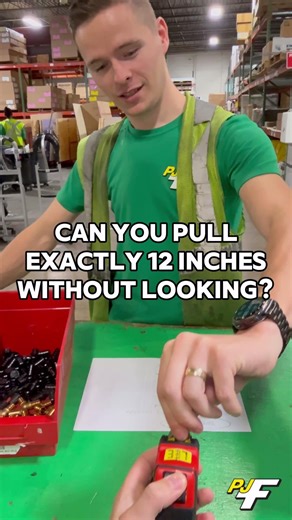 PJ Fitzpatrick, LLC on Instagram: "Think you can nail 12 inches without looking? Our team gave it a try 👀📏 #PJFitzpatrick #TeamGreen #MakingLifeBetterOneHomeAtATime #TrustPJ #12InchChallenge #HomeImprovement"