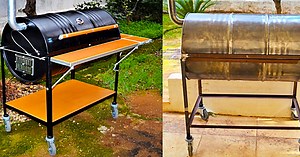 How To Make BBQ Pit from Barrel