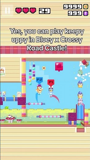 Bop balloons in Bluey X Crossy Road Castle, available now on Apple Arcade! 🎈