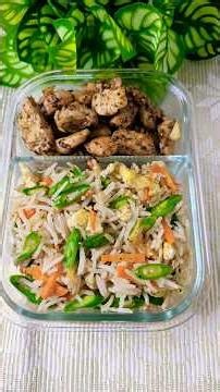 #Egg friedrice with chicken stir-fry #youtubeshorts #Lunchbox recipes