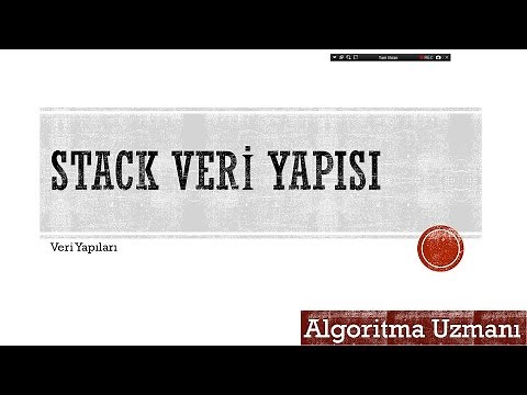 Stack Veri Yapısı (Push Pop Peek İşlemleri Dizi ile)