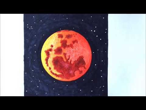 COMO DIBUJAR LA LUNA ROJA