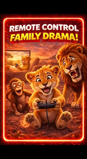 Lion Cub Remote Control Drama! Dad Wants To Play 😂 #FunnyAnimals #Viral #Shorts #EpicFail #animals