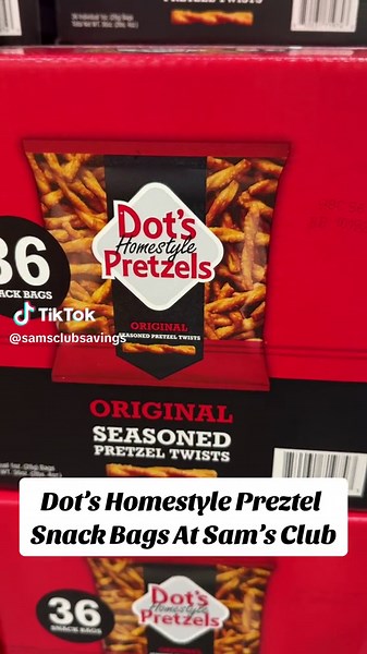 Dot’s Homestyle Pretzel Snack Bags at Sam’s Club! Perfect for on-the-go munching, these individual snack bags can be easily packed in lunches or tucked into your bag for a tasty treat anytime, anywhere. @Sam’s Club @Dot’s Pretzels For more Sam’s Club Finds follow us on Instagram! @samsclubsimplesavings #samsclub #samsclubfind #samsclubfinds #samsclubfood #samsclubfoodfinds #dotspretzels #snackattack