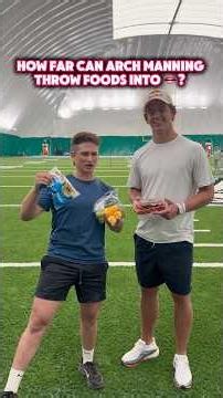 Arch Manning Throwing Food into my mouth 👄🏈 #trickshot #football #archmanning #givesyouwiiings