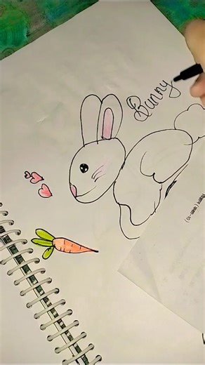 #Easy way to draw a Bunny 🐇💖🐰💖