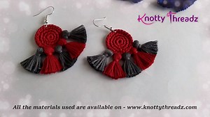 5.8K views · 44 reactions | In this video you will learn how to crochet a round disc using achor embroidery thread. How to make tassels and attach it to the disc to make the earrings. | Knotty Threadz | Facebook
