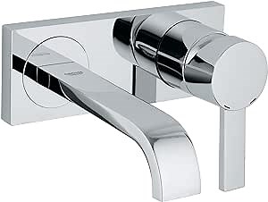 Grohe 1930000A Allure Single-Handle 2-Hole Wall Mount Vessel Small Bathroom Faucet - 1.2 GPM, Starlight Chrome