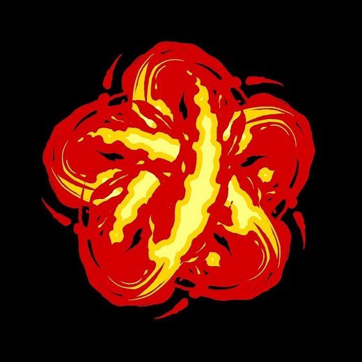 Cartoon Fire Element 5 - Royalty Free Overlays and Green Screen Effects