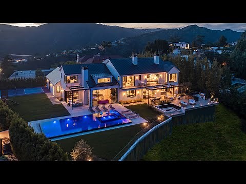 $25,950,000 PERFECTION! Newly built Farmhouse in Los Angeles with unobstructed views of the City