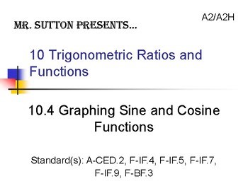 Graphing Sine and Cosine Functions