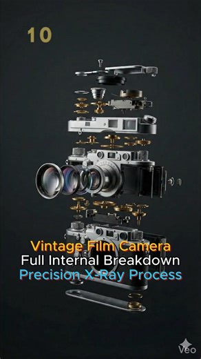Inside a Vintage Film Camera 📸｜Full X-Ray Breakdown #xray #automobile #engineering