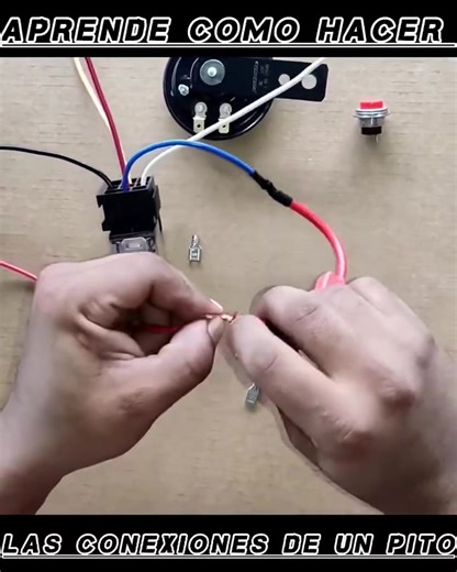 Observa como son las conexiones de un pito para tu vehículo, es muy fácil de hacer.. | ElectroJanka