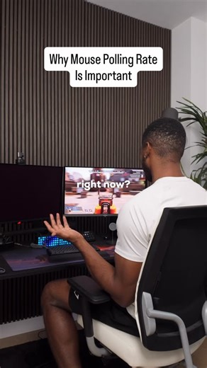 Rashid Epps on Instagram: "What is your mouse polling rate set to? 🤔 When it comes to decreasing input delay, your mouse polling rate is just as important as your FPS. The lowest polling rate I’ve seen is 125hz and even though that may sound like a lot, when you’re playing competitive fast paced games you have to take into account how often and how quickly you’re moving the mouse. 125hz = 8ms of input delay 1000hz = 1ms of delay Setting it to 1000 is usually the sweet spot, because there are di