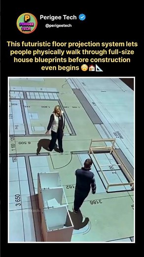 This Technology Brings Blueprints to Life 😳 #shorts #architecture #realestate #engineering #tech