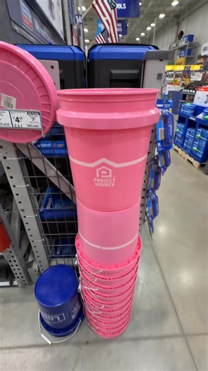 Project Source Pink 5 Gallon Bucket Lowe's Home Improvement! LINK IN BIO #pinkbucket #lowes #pink #pinkeverything #trendingnow | Mastering Mayhem