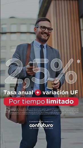 ¡Haz crecer tu ahorro! Accede a una tasa garantizada de 2,5% con un Seguro de Vida con APV Confuturo