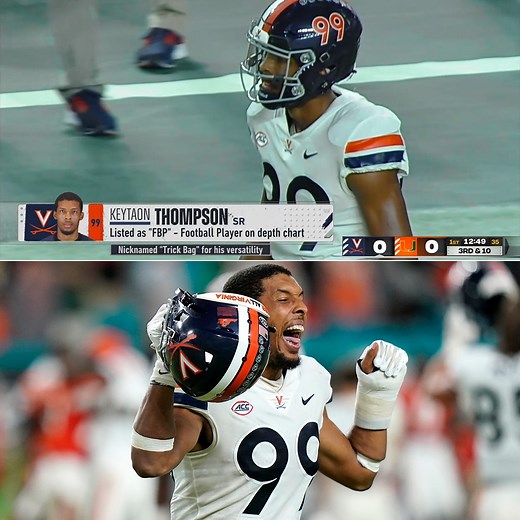 6.2K views · 128 reactions | Keytaon Thompson is listed as a "Football Player"on Virginia Football's depth chart  | ACC Network | Facebook