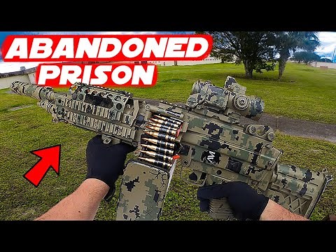 Abandoned Prison Airsoft LMG Gameplay! - Taking My Friend To Play Airsoft For The FIRST Time!