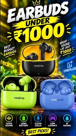 Top 3 Best Earbuds Under ₹1000 in 2026 | Best TWS for ANC,Gaming & Music