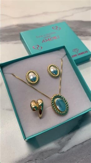 Brinco + colar + anel… combinação perfeita ✨💛 #semijoias #acessorios #fy