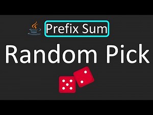 LeetCode - 528. Random Pick with Weight | PrefixSum | Binary Search | Java