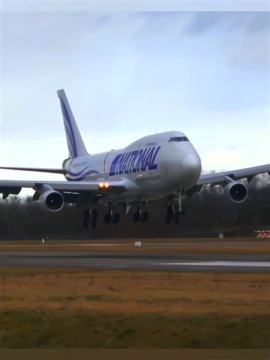 Incredible Skill — National 747 Storm Landing! #PilotPrecision #Storm #Landing #Aviation #Strength #HeavyJet #Airport #Scenes #AviationDaily