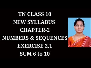 10th maths Ch-2 Numbers and Sequences| Exercise-2.1(6 to 10) sums| Samacheer One plus One channel