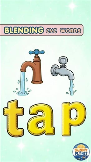 Let's Blend! 🚰👋 SATPIN CVC Practice: Tap & Pat #Shorts