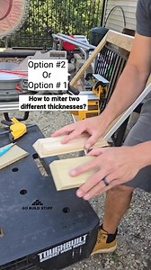 253K views · 2.6K reactions | Miter Joints Different Size Boards #miter #mitersaw #woodworking #carpenter | Go Build Stuff | Facebook