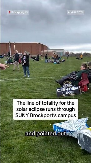The line of totality for the solar eclipse ran through SUNY Brockport’s campus
