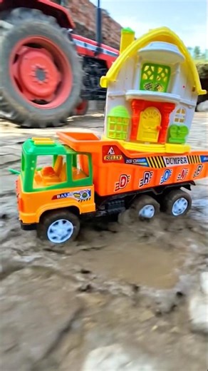 Mini Dump Truck Stuck in Mud | Cartoon Truck Rescue for Kids 🛻💥