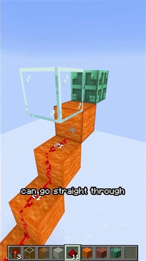Transparent Blocks = Redstone Passing Through #minecraft #shorts