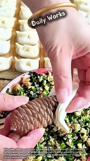 Mechanical Compression and Spiral Pattern Embossing on Viscoelastic Dough #worker #process