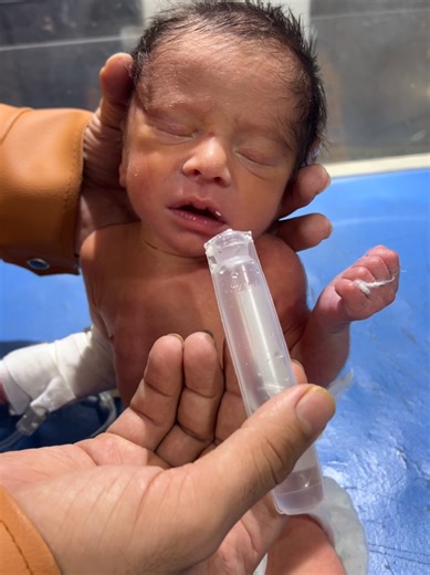 Happy Baby Relaxing After Glucose Intake