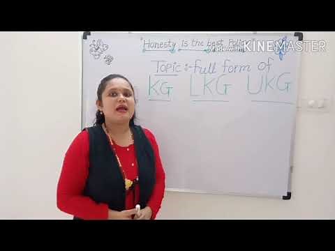 Full form of KG, LKG, UKG