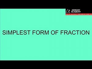 Converting fraction into simplest form - Maths