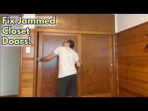 Fix Jammed Closet Doors! DIY 70 year old bypass door upgrade with modern sliding track