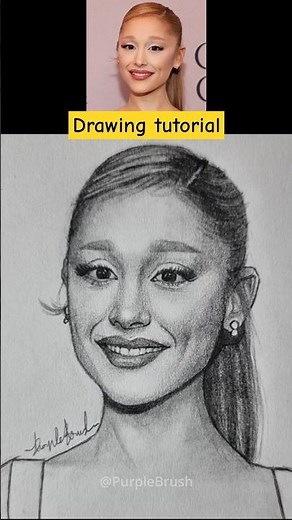 Ariana Grande step by step drawing tutorial #howtodraw #sketch