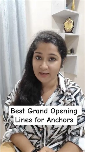 #Best opening lines for Event#Anchoring opening lines by Anchor Bhavana Shah