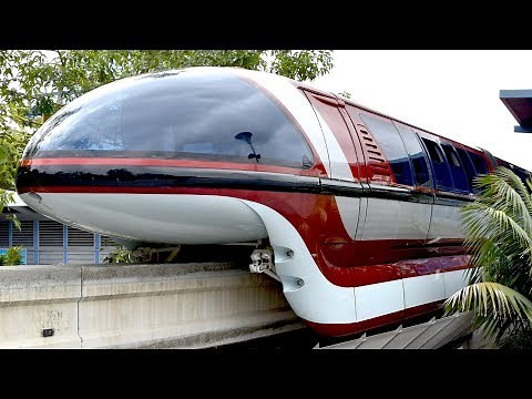 Disneyland Monorail Front Cab POV Ride from Downtown Disney to Tomorrowland, Disneyland Park