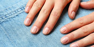 Nude manicures can work even on short, ugly nails