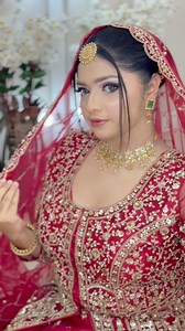 Transformation of our Gorgeous Model into a timeless bridal beauty 👰‍♀️. No filter, no edits — just the artistry and elegance of Bombshell by Kona . A soft, graceful look created to inspire your dream bridal glam 💕 #bombshellbykona #WeddingSeason2025 #bridalmakeup #RedBridalLook #pakistanibridalmakeup #SoftGlamBride #naturalmakeover | Bombshell by Kona