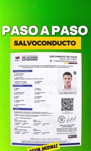 🚨 PASO A PASO PARA TRAMITAR EL SALVOCONDUCTO VENEZOLANO ONLINE 🇻🇪✈️ 1️⃣ Ingresa al portal del Ministerio de Relaciones Exteriores de Venezuela. 2️⃣ Realiza el registro consular si todavía no lo tienes. 3️⃣ Completa el formulario de “Documento de Viaje / Salvoconducto”. 4️⃣ Adjunta los documentos solicitados en PDF: ✅ Cédula o pasaporte venezolano ✅ Foto tipo carnet ✅ Boleto aéreo ✅ Denuncia policial (si el pasaporte fue robado o extraviado) 5️⃣ Espera la validación del consulado correspondien